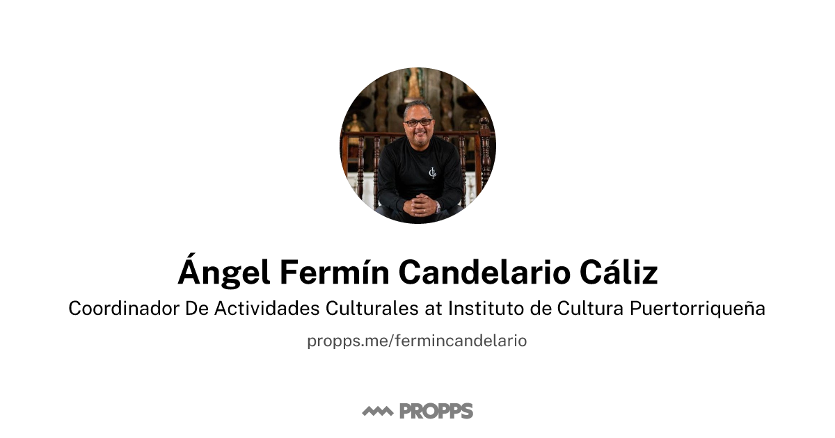 Ángel Fermín Candelario Cáliz - Coordinador De Actividades Culturales ...