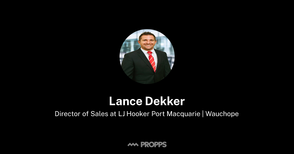 Lance Dekker - Director of Sales at LJ Hooker Port Macquarie | Wauchope